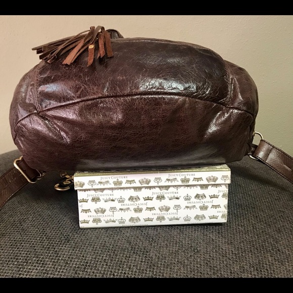 Juicy Couture vintage leather bag boho hobo - Picture 4 of 12